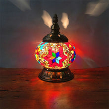 Load image into Gallery viewer, Artpad Mediterranean Retro Style Glass Turkish Mosaic Table Lamp