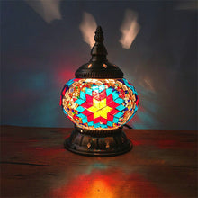 Load image into Gallery viewer, Artpad Mediterranean Retro Style Glass Turkish Mosaic Table Lamp