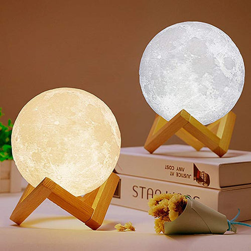 3D Print Moon Light Touch Switch Table Lamp