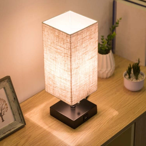 Unique Shade and Brown  Base reading lamp
