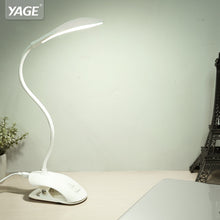 Load image into Gallery viewer, YAGE 14 Pcs Led Desk lamp USB Touch Table Lamp with Clip Bed Reading Book Night Light LED Desk lamp Table 3 Modes Eye Protection