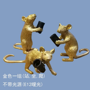 Postmodern  Resin Animal Rat Mouse Table Lamp