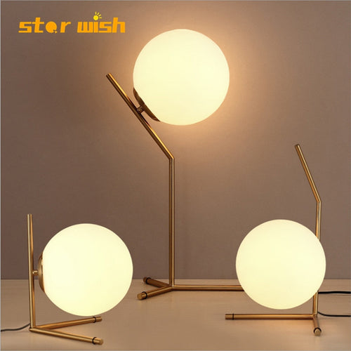 Star wish Modern nordic Glass ball table lights Retro